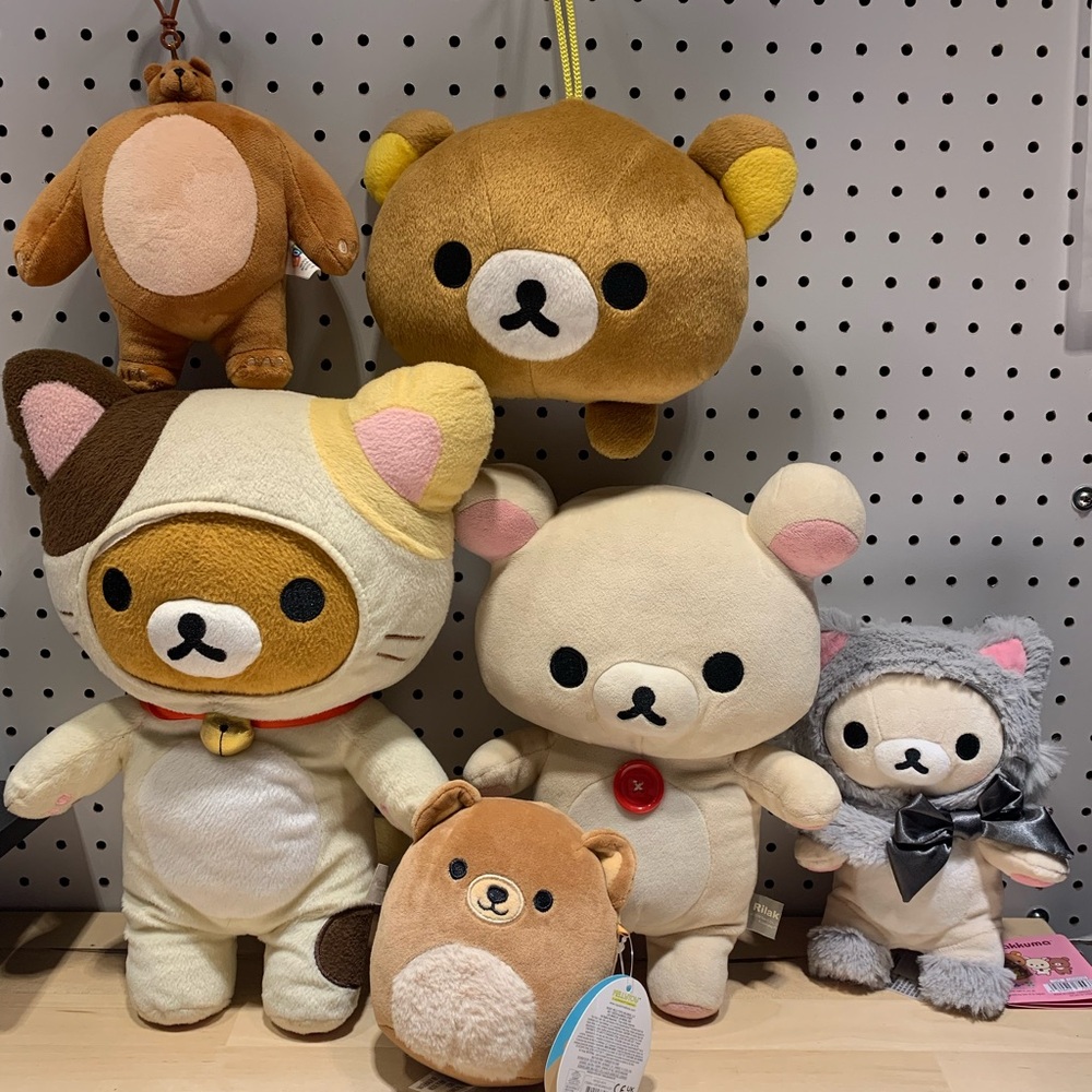 BUNDLE OF 6 RILAKKUMA  (Cat Costume) • San-X Plush Stuffed Animal Bear